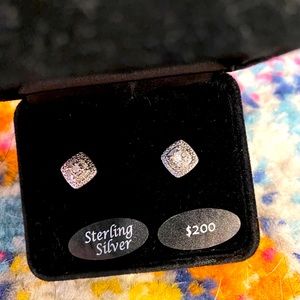 Diamond stud earrings